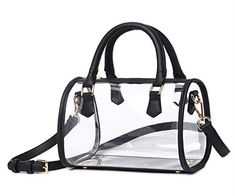 PRICES MAY VARY. MAIN MATERIAL: This clear bag is made of high-quality water resistant PVC with metal zippers.Durable and quality, clearly and fashionable. SIZE: 10.2"L x 4.7"W x 6.4"H/26 x 12 x 16.5 cm.The height of hanld: 5.1"/13cm.The length of shoulder strap : 41.3--45.2"/105--115cm.Weight: about 0.8lb/0.4 kg.It is a small bag,can't fit big things,please check the size carefully before purchasing. STRUCTURE: The shoulder bag has 1 main compartments.It can easily hold your cosmetics, power ba Transparent Purse, Transparent Clutch, Clear Handbags, Clear Purses, Kardashian Kollection, Clear Bag, Bags Aesthetic, Clear Bags, Womens Purses