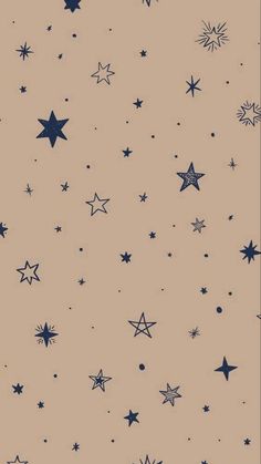 stars are flying in the sky on a beige background with blue and white colors,