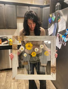 Real pressed flowers and field grasses. Hand made, unique, one of a kind. Reclaimed wood frame. Pressed Flower Crafts, Reclaimed Wood Frames, Diy Glass Bottle Crafts, Flower Window, Reclaimed Wood Art, Hanging Flower Wall, Pressed Flower Art, Diy Crafts To Do, Diy Crafts For Home Decor