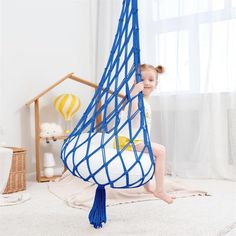 Handmade and Durable Indoor macrame swing hammock/outdoor swing chair. The 100% cotton cord material is comfortable, netting, not easy to break, and has no peculiar smell. Our hanging chair for bedroom has a unique built-in Bohemian design, Handwoven toddler sensory pod swing as a fun space for chilrens , providing a comfortable and safe reading space for children. Kids pod swing seat, which not only helps to cultivate children's sensory of balance and physical sensesd, but also provides childre Boho Kids Bedroom, Sensory Swing, Chair For Bedroom, Reading Space, Macrame Swing, Swing Chair Outdoor, Indoor Swing, Inflatable Pillow, Toddler Sensory