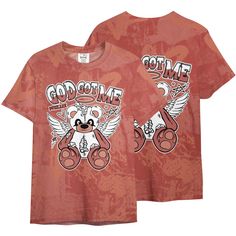 Brand Dunkare Dune Red 13s Shirt - Gods Guides Me Bear Heart Grunge All Over Print Unisex Shirt Red Cotton T-shirt With All Over Print, Red Cotton T-shirt With Cartoon Print, Red Cotton Shirt With Graphic Print, Red All Over Print Crew Neck Shirt, Red Crew Neck Shirt With All Over Print, Red Cotton Top With All Over Print, Red Cartoon Print Graphic Tee, Red Cotton Shirt With All Over Print, Red Crew Neck Shirt With Cartoon Print