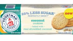 a package of cookies with coconut on the side