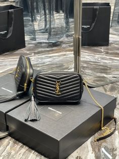 PRODUCT DETAILS Includes Shipping bags, dustbag sleeper, care manual, booklet, tag. Yves Saint Laurent Bags, Saint Laurent Bag, Leather Tassel, Gold Tone Metal, Embossed Leather, Ysl Bag, Gold Hardware, Mini Bag, Luxury Bags