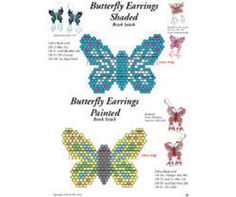 cross stitch butterfly patterns with instructions to make them look like they are in different colors