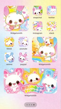 the stickers on this phone are cute and have many different designs, including bunny ears