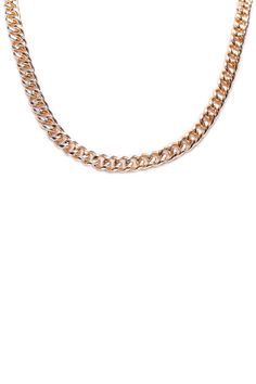 Our Cuban Link Patterned Chain is a bold and stylish accessory that adds a touch of urban flair to your ensemble. This chain features a distinctive Cuban link design, known for its interlocking and chunky pattern that exudes confidence and individuality crafted with meticulous attention to detail. Trendy Chunky Cuban Link Chain Bracelet, Chic Curb Chain Necklace For Party, Trendy Gold Chain Oval Link Necklace, Cuban Link Metal Necklace With Adjustable Chain, Trendy Link Chain Necklace, Metal Cuban Link Necklace With Adjustable Chain, Trendy Chunky Chain Necklace With Rectangular Links, Formal Chain Link Necklace, Adjustable Cuban Link Metal Necklace