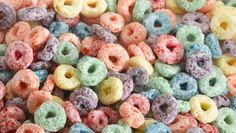 there are many different colored cereals in the bowl