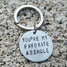 Funny Boyfriend Gift You're My Favorite Asshole Asshole Keychain Funny Keychain Funny Man Gift Valentines Day Funny Gift for Husband (Color: Silver) | Wish Gifts For Boyfriend Long Distance, Word Cookies, Funny Boyfriend Gifts, Funny Keychain, Funny Gifts For Friends, Valentines Day Funny, Bf Gifts, Boyfriend Diy