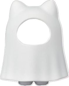 a close up of a white object on a white background