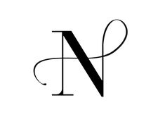 the letter n is made up of two letters and has an elegant design on it