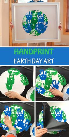 handsprint earth day art project for kids