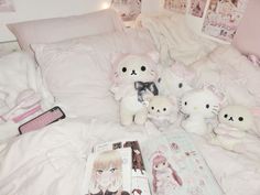 Halloween Self Care, Plushie Room, Rilakkuma Room, Plushie Hello Kitty, Pink And Brown Aesthetic, Journal Pics, Halloween Coquette, Princess Palace, White Lily Flower