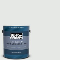 behr premium plus ultra satin exterior paint and primer in one, light blue