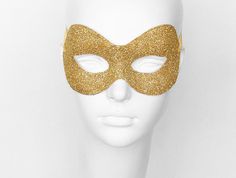 Glitter Gold Masquerade Mask    Shimmering Gold by SOFFITTA Mask For Masquerade Ball, Masquerade Ball Prom, Mask For Masquerade, Silver Masquerade Mask, White Halloween Costumes, Gold Masquerade Mask, Prom Costume, Gold Mask, Masquerade Masks