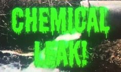 the words chemical lake are painted in green