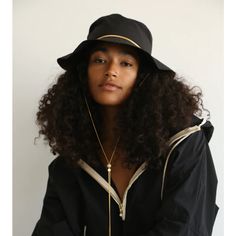 New With Tag. Top Off Your Look With The Iconic Nylon Bucket Hat. Featuring A Gold Fill Chain And Freshwater Pearl Adjustor To Maximize The Many Ways To Wear. Features: Genuine Fresh Water Pearl Gold Fill Chain Clothing Exchange, Headshots Women, Color Block Scarf, Black Bucket Hat, Types Of Hats, Street Style Outfits Men, Business Hairstyles, Fresh Water Pearl, Photography Women