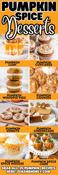 Pumpkin Spice Desserts – Here are over 30 irresistible pumpkin spice desserts including pumpkin bread, pumpkin pie, pumpkin cookies and more delicious pumpkin spice treats. Flavorful, delicious and fun fall dessert recipes featuring the one and only pumpkin spice. Pumpkin Spice Dessert Recipes, Spice Desserts, Desserts For Fall, Fun Fall Desserts, Pumpkin Spice Desserts, Pumpkin Dessert Recipes, Desserts Pumpkin, Pumpkin Spice Treats, Bread Pumpkin