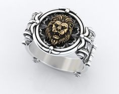 An Ancient Lions with Patterns Biker Ring Mens Lion Ring Biker In 925 Sterling Silver Wedding Engagement Ring For Him Lion Head Ring JEWELRY INFORMATION: * Metal: Sterling Silver * Metal Purity: 925 * Metal Finish : Oxidized CONTACT US IF YOU NEED ANY OF OUR SERVICE: 1) Ring Resizing; 2) Metal Change(10k/14k/18k White/Yellow/Rose Gold) 3) Engraving; 4) Custom make your own designed ring; 5) Free Gift Box; 6) Excellent Customer Service; SHIPPING SERVICE: 1) All items will be well packed in a beau Biker Rings Mens, Engagement Ring For Him, Medieval Rings, King Ring, Lion Ring, Head Ring, Silver Signet Ring, Ring Men, Ring Mens