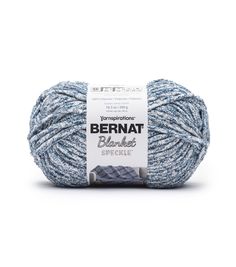 bernat blanket yarn in blue and white