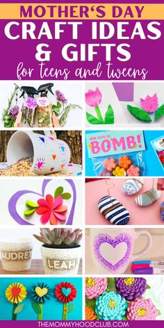 mother's day crafts and gifts for kids and teens