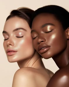 Two Models Photoshoot Editorial, Moon Makeup Aesthetic, Mcr Photoshoot, Beauty Shots Photography, Beauty Poses, Fall Makeup Trend, Beauty Campaign, Expensive Makeup, Essential Makeup