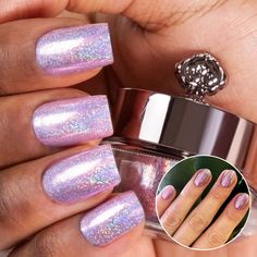 Flamingo - Holographic Nail Powder Holographic Nail Powder, Deluxe Nails, Flamingo Nails, Flamingo Color, Chrome Nails Designs, Perfect Manicure, Accent Nail, Nail Powder