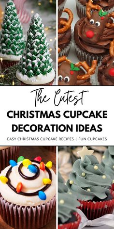 Find 55+ elegant and easy decoration ideas for Christmas cupcakes! Perfect for party treats with simple buttercream frosting designs. Save this for Xmas inspiration! Mini Christmas Cupcakes Ideas, Winter Cupcake Decorating Ideas, Christmas Decorated Cupcakes, Winter Cupcakes Decorating, Easy Christmas Cupcakes Decoration, Xmas Cupcake Ideas, Cute Cupcake Decorating Ideas, Christmas Cupcake Decorating Ideas, Christmas Cupcakes Ideas