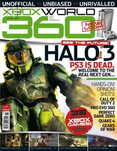 the cover of xbox 360 magazine with halo 3 and halo3 in it's center