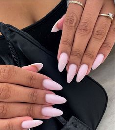 Leah Love Island Nails, Soft Elegant Nails, Medium Long Almond Nails, Long Pink Almond Nails, Long Almond Nails Pink, Nails Summer 2024 Almond, Mandel Nails, Milky Pink Almond Nails, Summer Acrylic Nails Almond