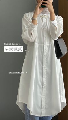 Tunik Modern, Muslimah Fashion Casual, Tutorial Hijab Pashmina, Outfit Hijab Casual, Simple Dress Casual, Modest Casual Outfits, Tutorial Hijab, Muslim Outfits Casual