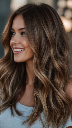 Natural Look Hair Color, Beautiful Hair Pictures, Light Brown Hair With Golden Undertones, Lowlights Added To Blonde, Fall Hair Brown And Blonde, Light Medium Brown Hair With Highlights, Golden Brunette Highlights, Dark Hair With Blonde Lowlights, Hair Color Ideas Low Lights