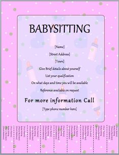 the babysitting certificate is shown in pink