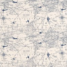 an airplane map is shown in blue and white, with planes flying over the land