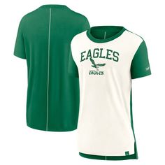 Show up on Philadelphia Eagles game day with a full-spirited look by grabbing this Wordmark T-shirt from Nike. It features a vintage Philadelphia Eagles graphic and wordmark printed across the torso along with two-toned colors that leave no doubt about your unshakable team pride. The droptail hem ensures this tee rests comfortably at the waist when you want a comfortable, casual option. Philadelphia Eagles Game Day, Eagles Game Day, Cream Kelly, Vintage Philadelphia Eagles, Philadelphia Eagles Gear, Philadelphia Eagles T Shirt, Eagles Game, Vintage Philadelphia, Nike Crew Neck