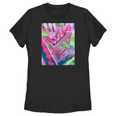 Workers walking the ominous stairs from Squid Game are featured on the front of this colorful Women's Tee. Sleeve Packaging, Squid Game, Squid Games, Womens Crewneck, Slim Fit Shorts, Blue T, Graphic Tees Women, Perfect Shirt, Black Media