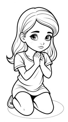 Encourage a moment of reflection with our little girl praying on her knees coloring pages. Perfect for kids, these heartfelt designs capture the innocence and devotion of a child in prayer. Click to download high-resolution prints and discover more free coloring sheets on our site! Simple Animal Coloring Pages, Birthday Cake Clip Art, Girl Praying, Monster Truck Coloring Pages, Farm Animal Coloring Pages, Fashion Poster Design, Truck Coloring Pages, Pattern Coloring Pages, Human Drawing