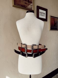 The perfect new accessory for your closet! Features double silver western style buckles & comes in a one size fits most. Measures 1.5" wide Adjustable Belt With Buckle Closure For Fall, Adjustable Silver Belt With Buckle Closure, Western Belts With Antique Buckle And Adjustable Fit, Western Belt With Antique Buckle And Adjustable Fit, Western Silver Belt With Buckle Closure, Western Silver Belt With Buckle, Trendy Silver Belt Buckle With Belt Included, Western Adjustable Belt Buckles For Rodeo, Western Style Adjustable Belt Buckles For Rodeo