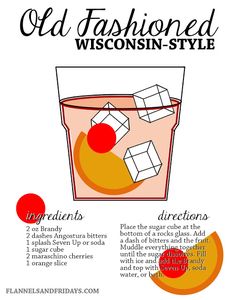 an old fashioned wisconsin style cocktail recipe