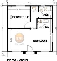 the floor plan for a small house with two bedroom and living room, including an office area