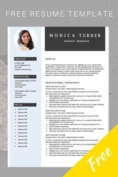 Modern Resume Template - Download for Free