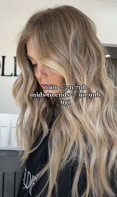 7nb Shades Eq Hair Colors, Sandy Blonde Redken Shades Eq, Sunkissed Bronde Hair, Natural Root Blonde, Redken Formulas, Toner Formulas, Summer Blonde Hair