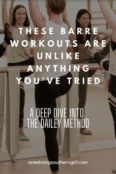 a group of women doing ballet moves with the words, these bare workouts are like anything you've tried