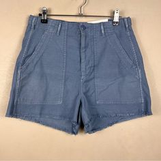 Nwt American Eagle High Waist 90’s Boyfriend Shorts In Ready To Wear Condition Size 4 High-waisted Shorts With Frayed Hem And Relaxed Fit, High Rise Cotton Shorts With Pockets, Retro Washed Blue Relaxed Fit Bottoms, Washed Blue Retro Bottoms With Relaxed Fit, Retro Relaxed Fit Washed Blue Bottoms, Washed Blue Shorts With Pockets, Retro Summer Bottoms With Pockets, Vintage Washed Blue Bottoms For Spring, High Rise Washed Blue Cotton Bottoms