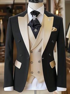 Two Color Blazer, Prom Clothes For Guys, Suit For Black Men, Suit For Man Wedding, Men Wedding Suits Modern, Men Suit Ideas, Prom Looks For Guys, Best Wedding Suits For Men, Suits For Guys