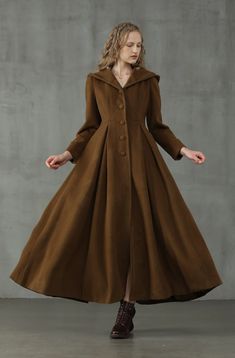 100% Wool Coat, Coat Dresses For Women, Vintage Coats For Women, Fit And Flare Coat, Hooded Wool Coat, Wool Winter Coat, Longline Coat, Thick Wool, My Fair Lady