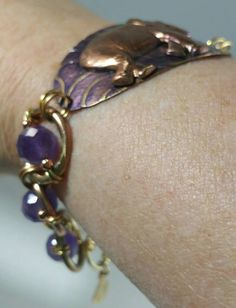 Elegant Elephant bracelet one of a kind unique purple | Etsy Artisan Purple Bracelet Jewelry, Hand Forged Amethyst Bronze Jewelry, Unique Adjustable Amethyst Bracelets, Handmade Purple Copper Jewelry, Hand Wrapped Purple Copper Jewelry, Handmade Purple Metal Bracelets, Unique Handmade Amethyst Bracelets, Purple Amethyst Jewelry With Soldered Details, Purple Amethyst Symbolic Jewelry