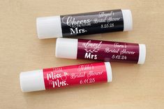 "Each unique design of this lip balm favors are great for personalization. Perfect favors for family, friends, yourself, groomsmen, wedding, retirement, anniversary and more. ★ITEM INFO★ Lip balm measures 2.6 H, .6\" dia Filled with luscious vanilla flavored lip balm inside. Cylindrical shape 12 pieces in a set (same personalization) Assembly required. These Un-assembled peel-and-stick labels comes separate with lip balms.  Visit our store for more favor ideas:  https://www.etsy.com/shop/dmhomec Lip Balm Favors, Flavored Lip Balm, Vanilla Flavoring, Bridal Shower Favors, Lip Balm, The Balm, Party Favors, Bridal Shower, Lips