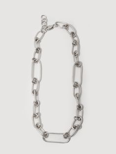 Dramatic effect. A confident style choice, The Mixed Link Super Cable Chain will never go unnoticed. Its oversized links are handmade from sterling silver. Showcase the luster when you wear it solo or team with other favorites to dial up the drama. Sterling Silver Mixed Link Super Cable Chain Necklace Small Links: 20.4mm x 11.4mm XL Links: 26.4mm x 14mm XL Lobster Clasp Closure Adjustable: 1" Extension Chain Total Length: 18" Made in L.A. Globally Sourced Materials Top of Production (TOP) Sample - are the first items off the production line that are checked for quality control. Warranty Terms Do Not Apply to Sample styles. All Samples are non-returnable and non-refundable. No exceptions, thank you! This sample may have slight imperfections such as minor scratches or minor discoloration. 64 Modern Metal Chain Necklace With Chunky Chain, Modern Silver Chain Metal Necklace, Modern Metal Chain Necklace With Silver Chain, Modern Metal Chain Necklace, Modern Silver Chain Necklace With Adjustable Chain, Modern Chunky Chain Necklace, Modern Silver Chunky Chain Necklace, Silver Metal Chain Necklace With Rectangular Links, Silver Metal Cable Chain Necklace