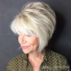 Inverted Bob With Layers, Bob With Layers, Layered Bob With Bangs, Tan Skin Blonde Hair, Corte Bob, Inverted Bob