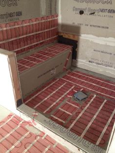 some boxes are stacked on top of each other in order to be filled with insulation